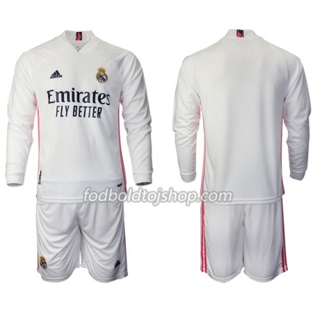 Real Madrid Børn Hjemme Fodboldsæt 2020-21 L/S (+ Korte bukser)